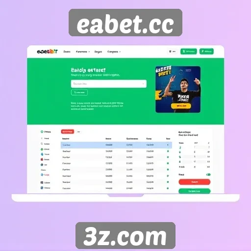 análise da interface do usuário do eabet.cc